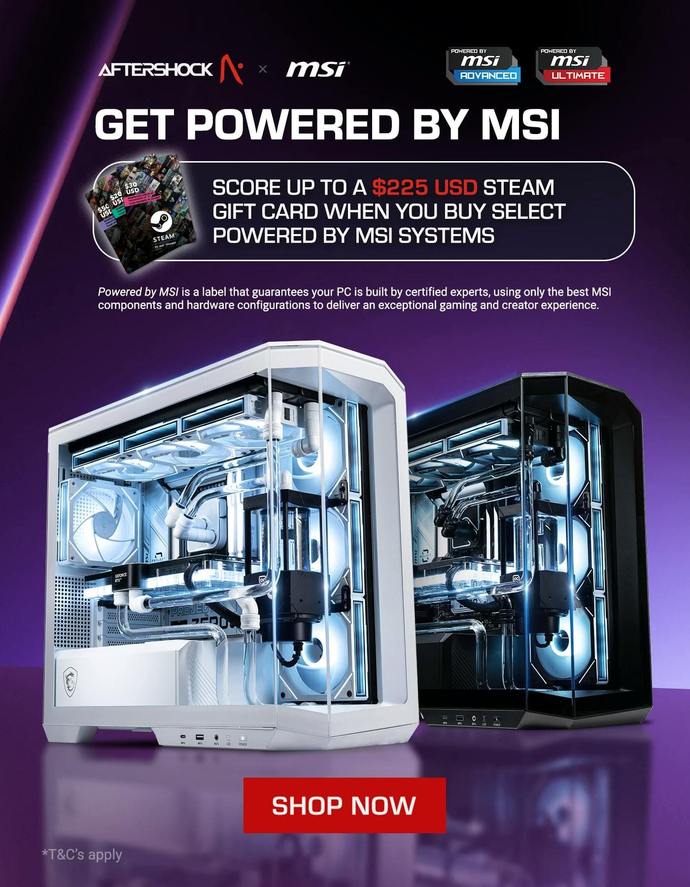 Powered by MSI: Score up to $225 Steam Gift Card